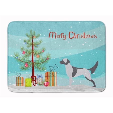 Carolines Treasures English Setter Merry Christmas Tree Machine Washable Memory Foam Mat BB2899RUG